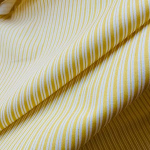 Fantastiskt vintagetyg med bränd gul randig färg, högkvalitativt tyg, retrotyg, skandinavisk design, svensk bomullstextil bild 5