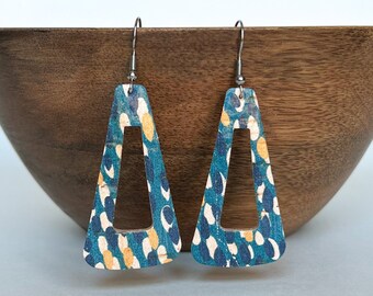 Cork Leather Earrings  / Leather Jewelry  / Lightweight / Genuine Leather / Hypoallergenic / Stainless Steel