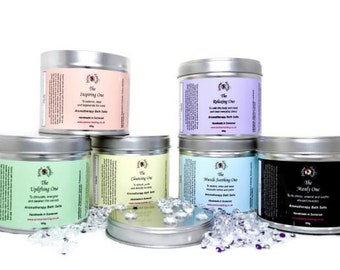 Gift Boxed Bath Salts, Gift for Friend, Aromatherapy Bath Salts, Epsom Salts,