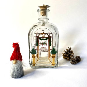 Carafe de Noël Holmegaard 1986. Verre conçu par Jette Frölich et Michael Bang. Noël vintage scandinave