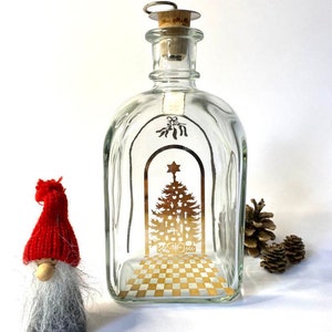 HOLMEGAARD - Carafe/carafe/bouteille de Noël - 1981 - Pièce de collection - Noël danois - Noël danois - Noël vintage - Schnaps