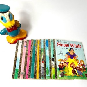Vintage DISNEY Little Golden Books Collection - 1978 editions Walt Disney Productions - Choose Your Own -Bambi - Snow White - Cinderella