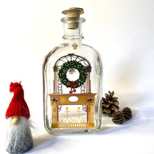 Carafe de Noël Holmegaard 1984. Verre conçu par Jette Frölich et Michael Bang. Noël vintage scandinave