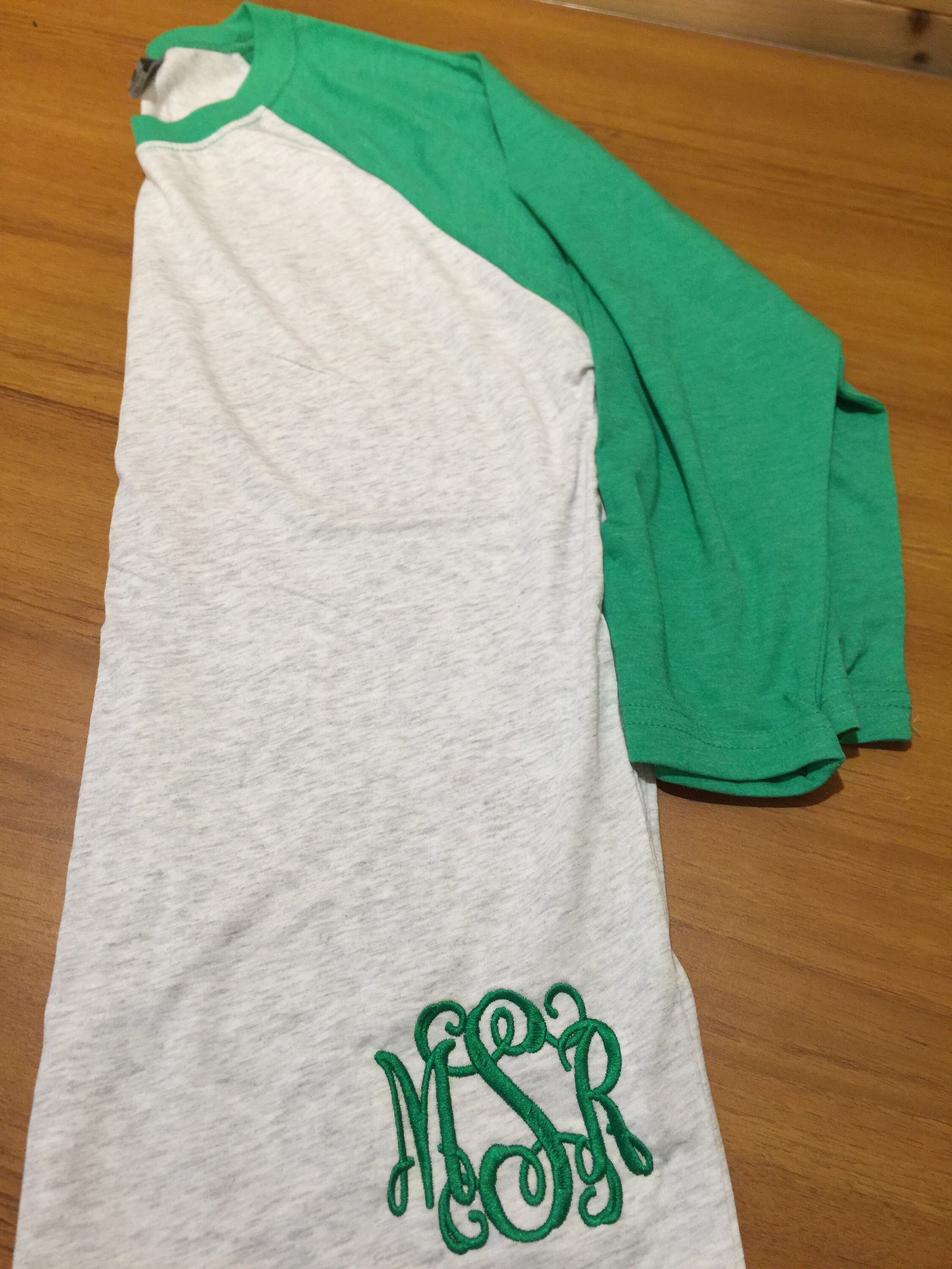 Monogrammed Raglan Shirt Baseball Tee Embroidered Raglan Personalized Soft Flowy Raglan