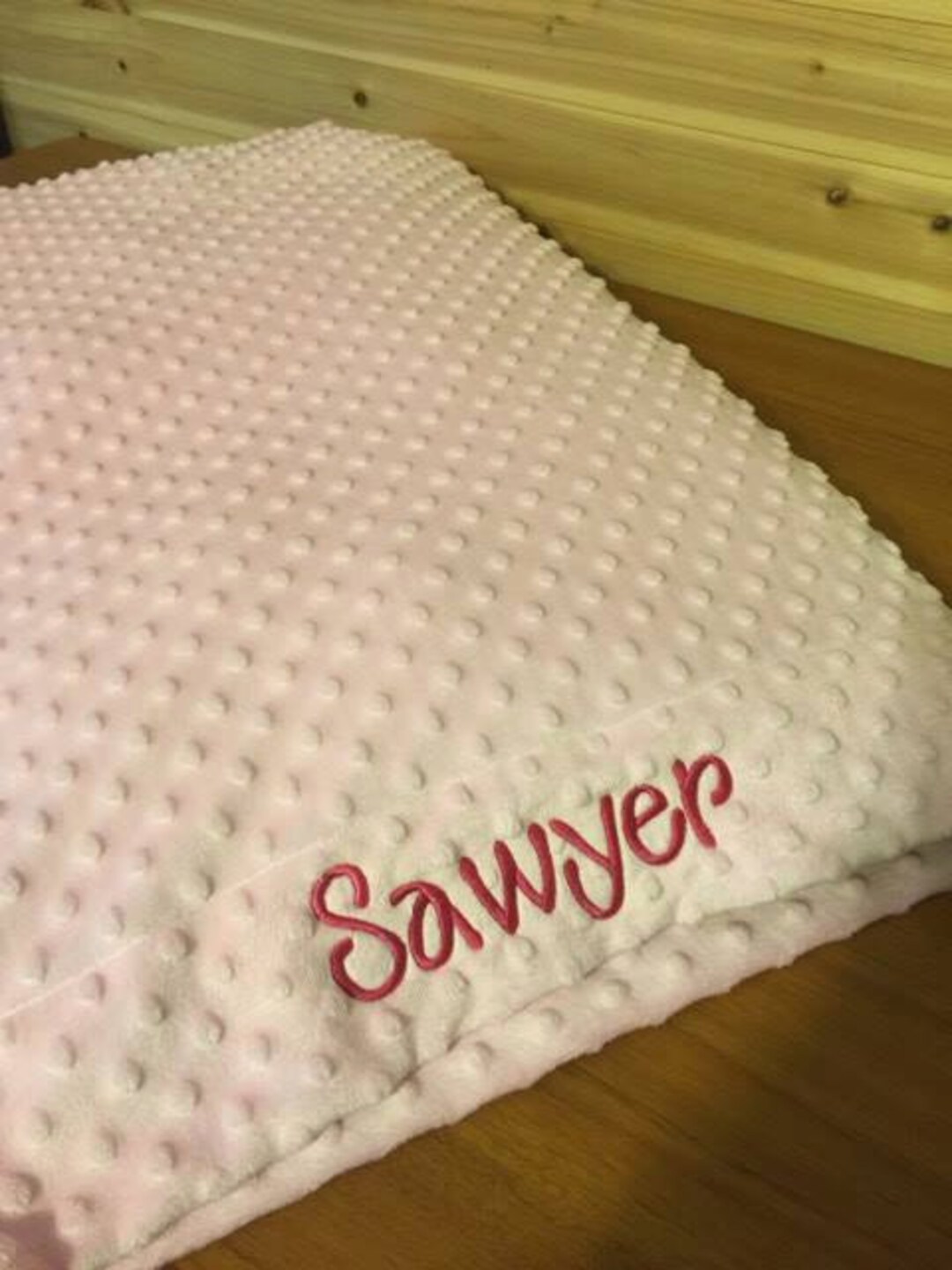 King Size Minky Dot Embroidered Pillowcase Etsy