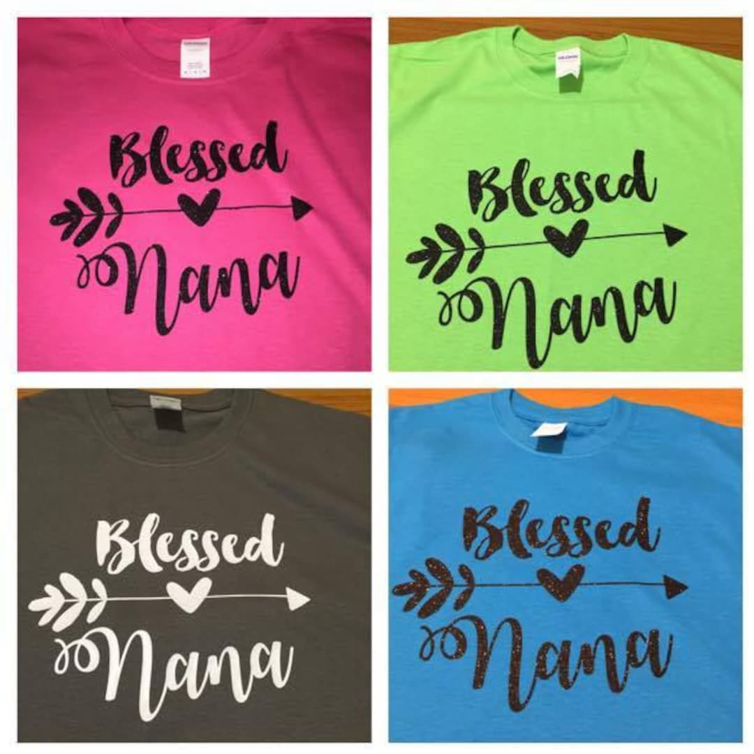 Blessed Nana Short Sleeve Shirt Grandparents Day Shirt Etsy