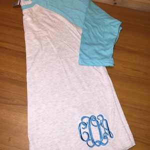 Monogrammed Raglan shirt baseball tee - embroidered raglan - Personalized soft flowy raglan - Personalized baseball shirt - comfy raglan