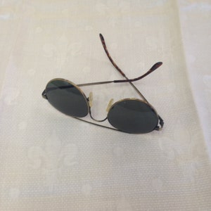 Vintage Wire Rim Lauderdale Antique Bronze 140 Rim Green glass sunglasses Tortoise Shell Classic 60s RX Eyewear by Marchon Frame JAPAN