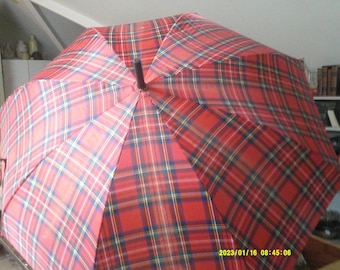 Stunning Red Plaid Umbrella