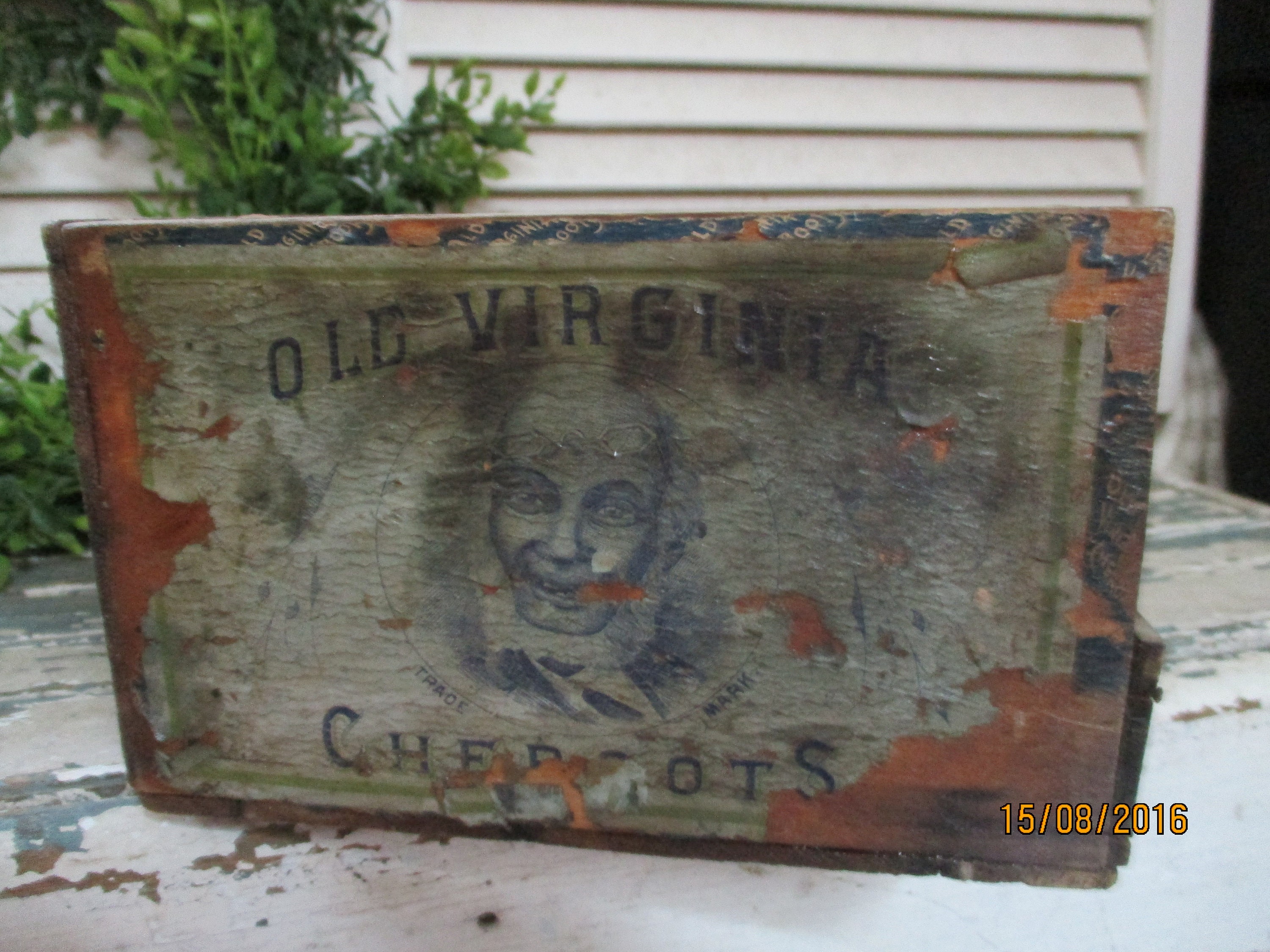 Antique Old Virginia Cheroots Wood Cigar Box From 1917. Decor in a Man ...