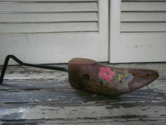 Shoe Stretcher Wood Shoe Form Decoupage Accents - image 1