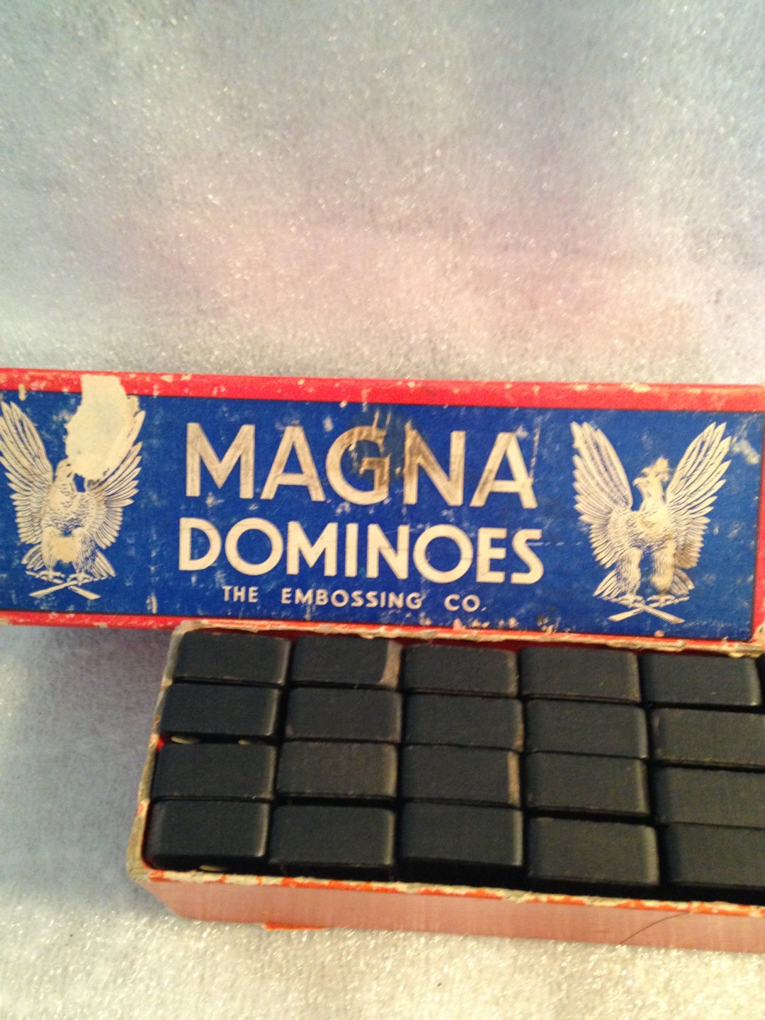 Magna Dominoes the Embossing Co. Single Sided Dominoes Wooden Etsy