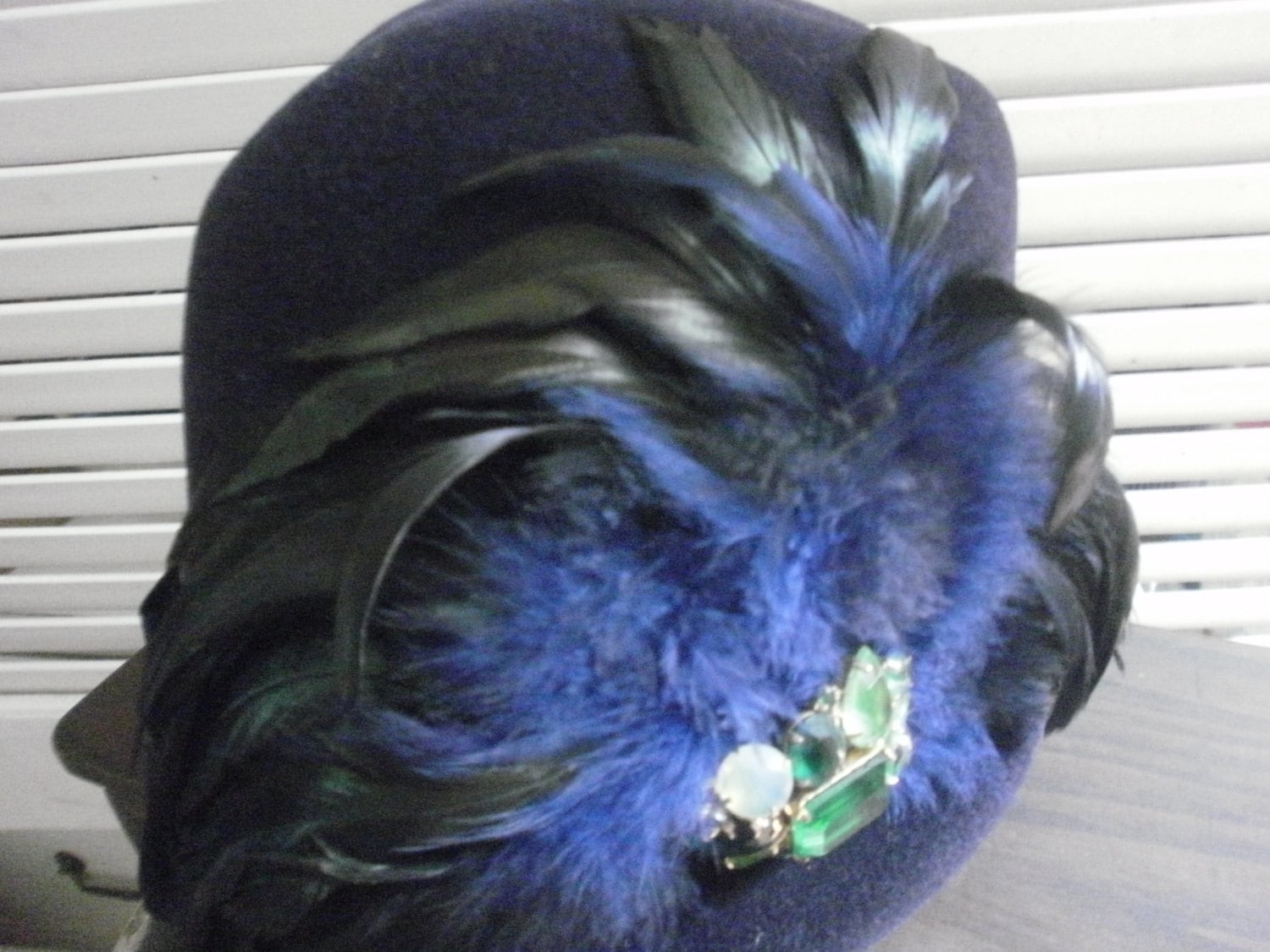 Vintage Irene of New York Velour Hat S Fur Ear Flap Feather Winter Rustic Fur Wide Brim 1960s Vintage Hats for Women for sale | eBay main image 3