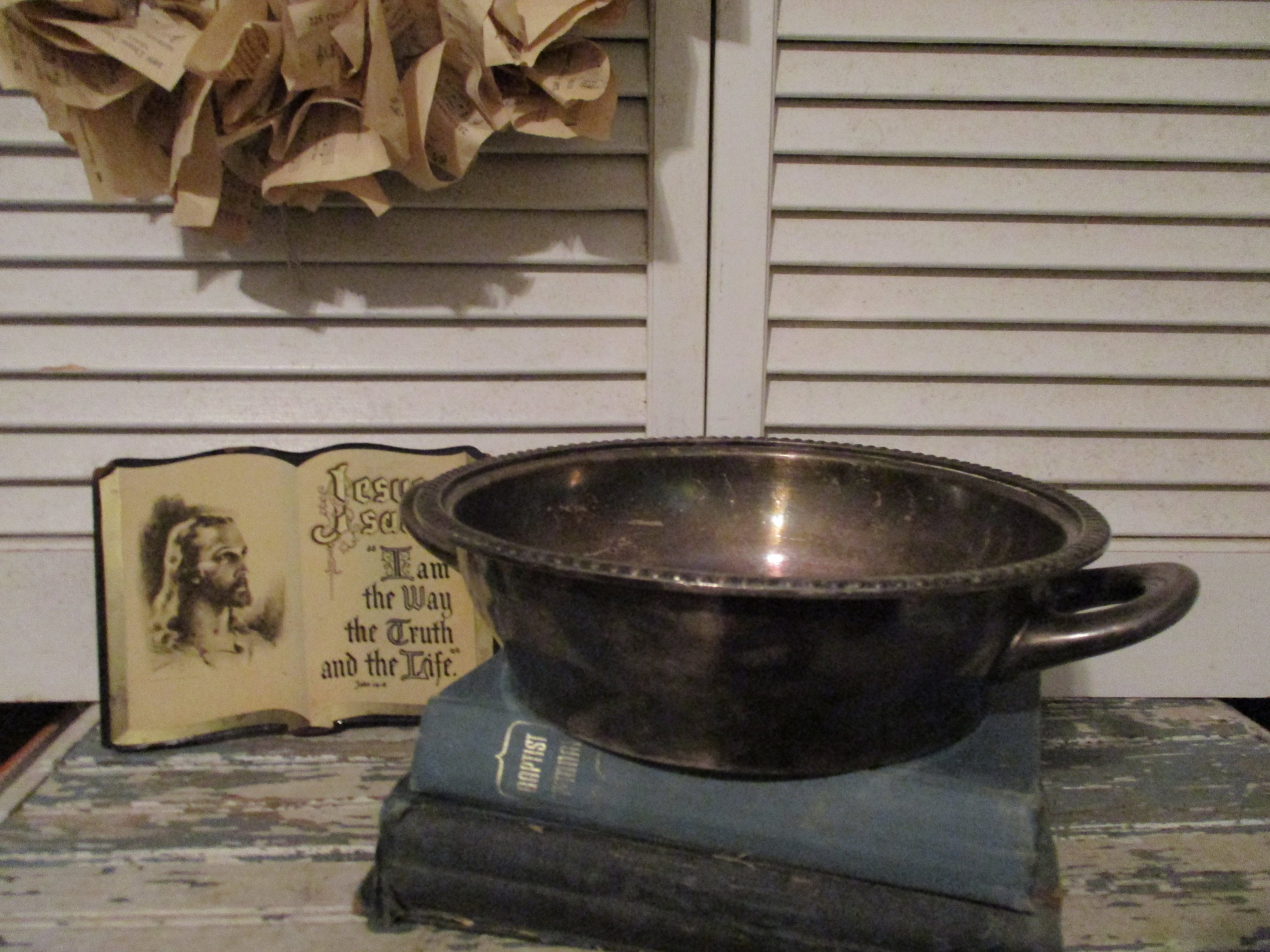 Silver Serving Bowl, R. Wallace, 0715, Silver Soldered, 10 1/8