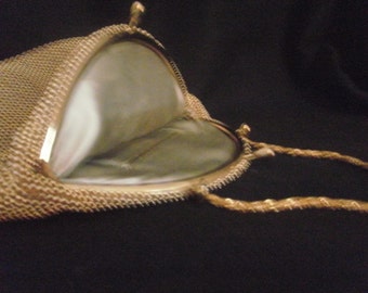 Gold Lame Purse made by Lumured Golden Petite Beads