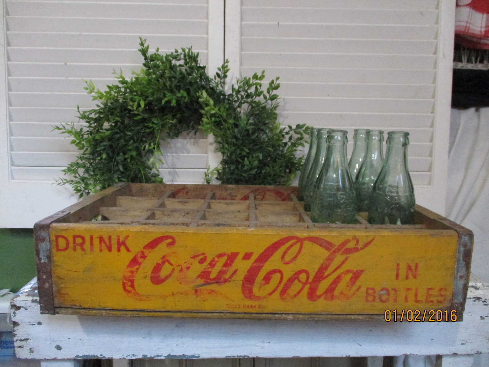 1955 Yellow Cocacola Crate 24 Bottle Crate Great Condition Etsy