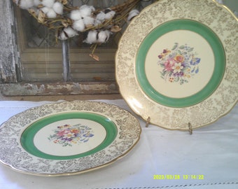 Victorian, Johnson Bros. England Plates, Lovely Gold on the Edges
