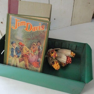 Industrial Drawer, Metal Green Drawer, Cookbook Holder, Vintage Metal Hardware Drawer, Green Rusty Storage Box, Industrial Rustic Vintage.