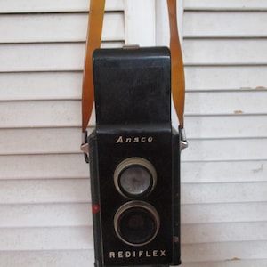 Vintage Ansco Rediflex Dual Lens Camera with Case & Strap
