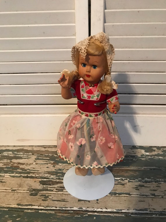 Cute Little Blonde Hair And Blue Eyes Doll Dressed From Head Etsy