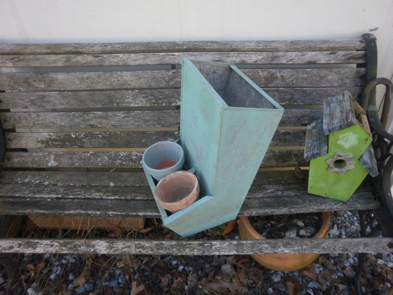 Vintage Chicken Feeder Galvanized Repurposed Shabby Chic Decor Etsy
