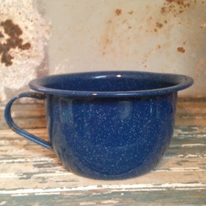 Pot de chambre bleu moucheté granit Ware émail Ware