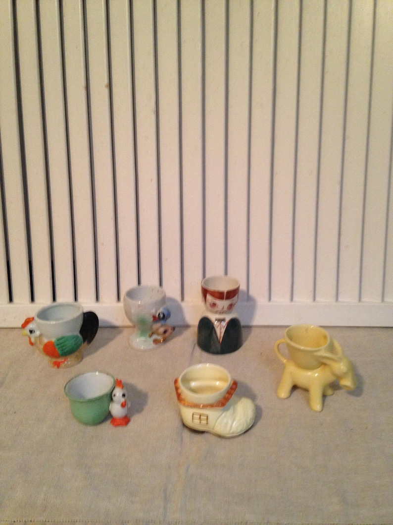 Collection of Vintage Egg Cups Made in Japan Lusterware Etsy
