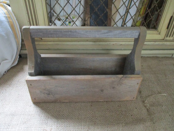 Handmade Old Barn Wood Tote, Wood Tote Box Crate … - image 5