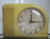 Lovely Westclox, Non-working Clock, Yellow Bakelite Art Deco Style