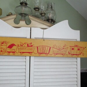 Longest Yard Sale Find, Yellow with Red Lettering, "Little People" de Weiner, Toddle Line, J.L. Weiner Co. Nursery Train Display