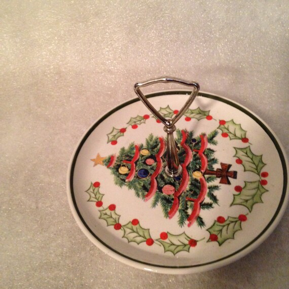 Geo. Z. Lifton Hand Painted Small Serving Plate Gold Handle