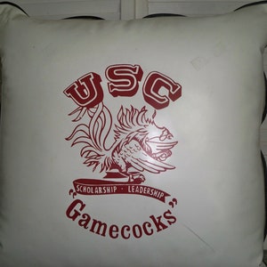 University of North Carolina Gamecocks, UNC, Large Memorabilia Sports Decoration Pillow, Maroon, Black and White
