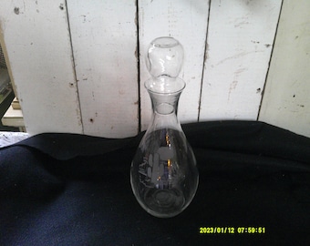Beautiful Etched Decanter