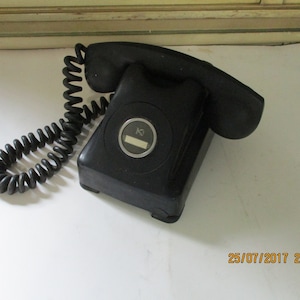 Kellogg Black Bakelite Phone, Vintage Office Décor