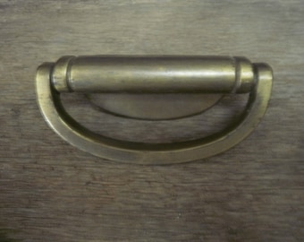 Vintage Brass Drawer Pull - Heavy Duty Cabinet Hardware