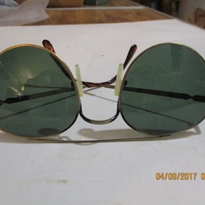 Aviation Style Sun Glasses, Pilot Style Sun Glasses, Marked Lauderdale Antique Bronze 140, 51-21, 140 Marchon, Frames marked France Italy