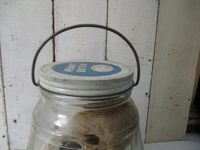 Large Pickle/peanut Butter Jar With Lid and Bail Handle. Etsy