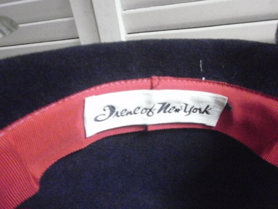 Vintage Irene of New York Fur Felt Velour Hat With Feathers  display picture 2