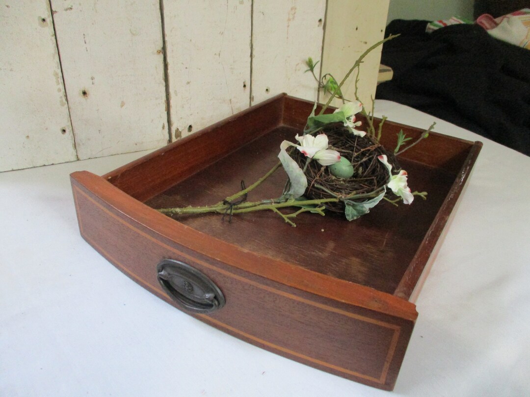 Wood Drawer, Vintage Hardware, Shadow Box Organizer, Vintage Drawer