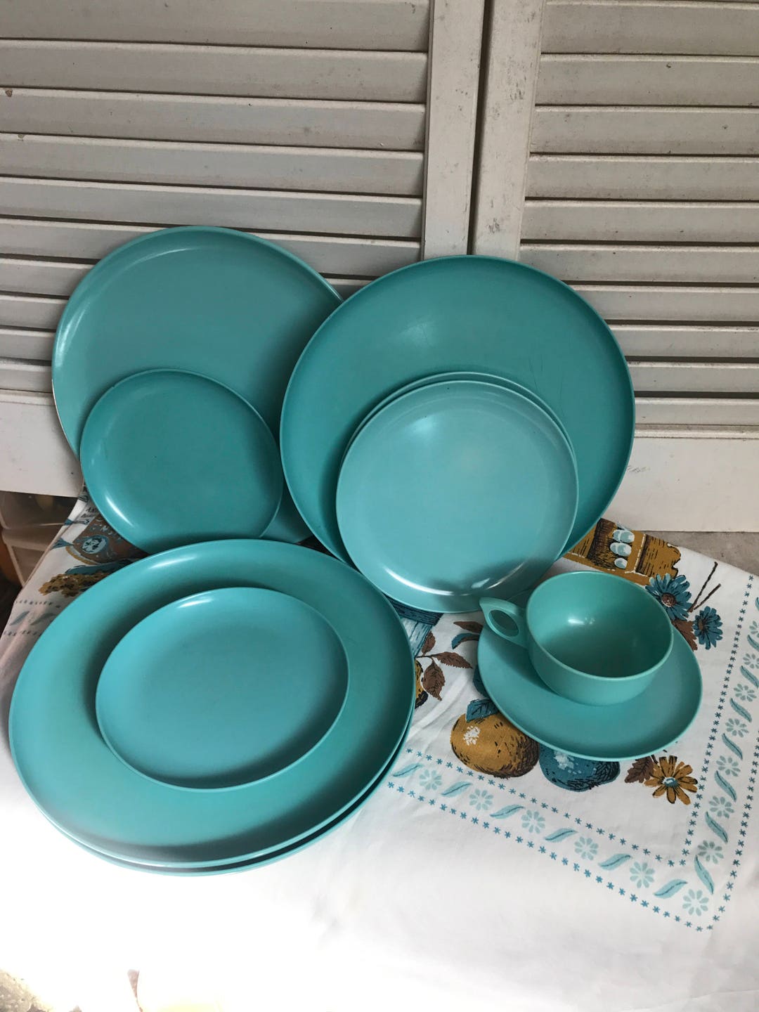 Love That Turquoise!! Del Mar Melmac Dinnerware, and Florence