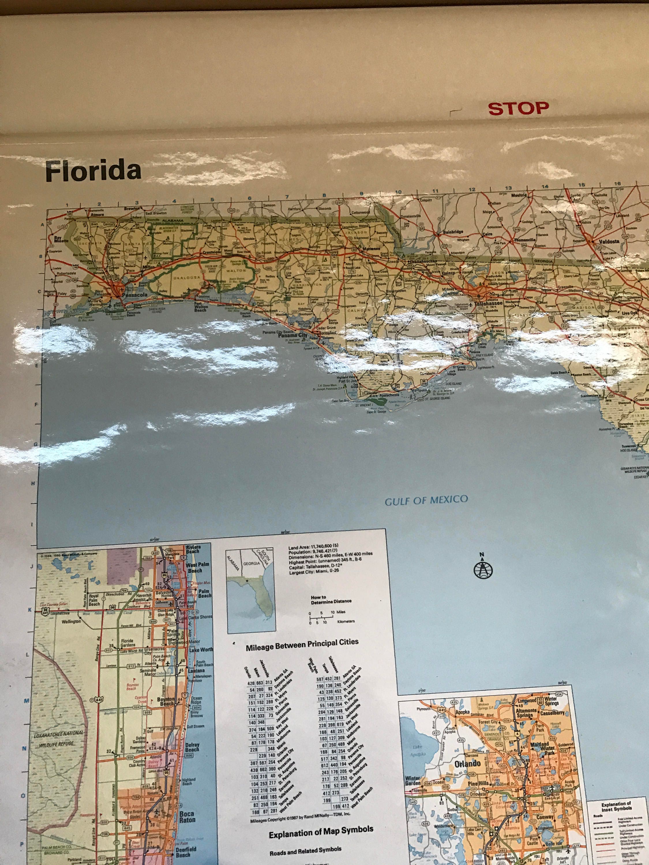 Vintage Rand Mcnally Pull Down Maps Rand-Mcnally Map Of Florida Vintage Retractable Pull Down Map | Etsy India