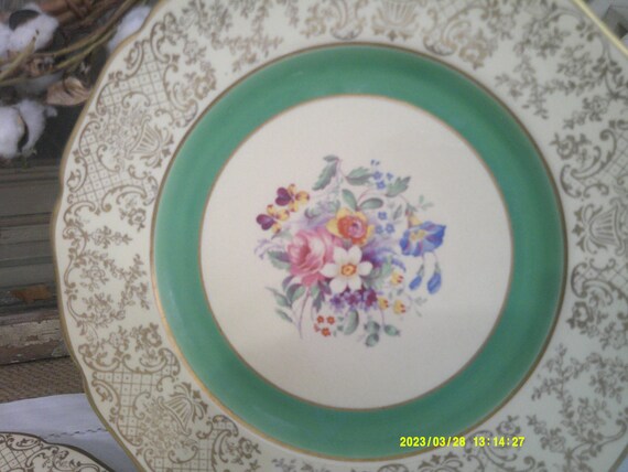 Victorian, Johnson Bros. England Plates, Lovely Gold on the Edges