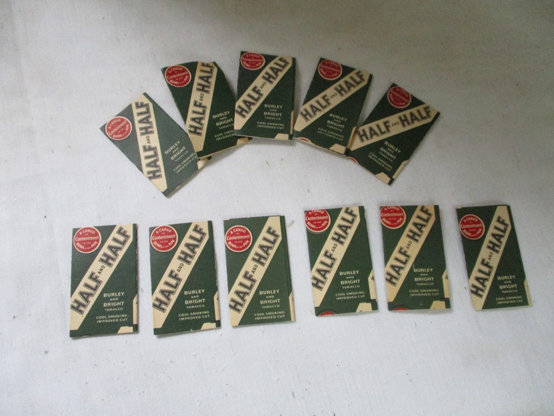 Antique Half and Half Cigarette Papers Lot of 11 Packages of Etsy