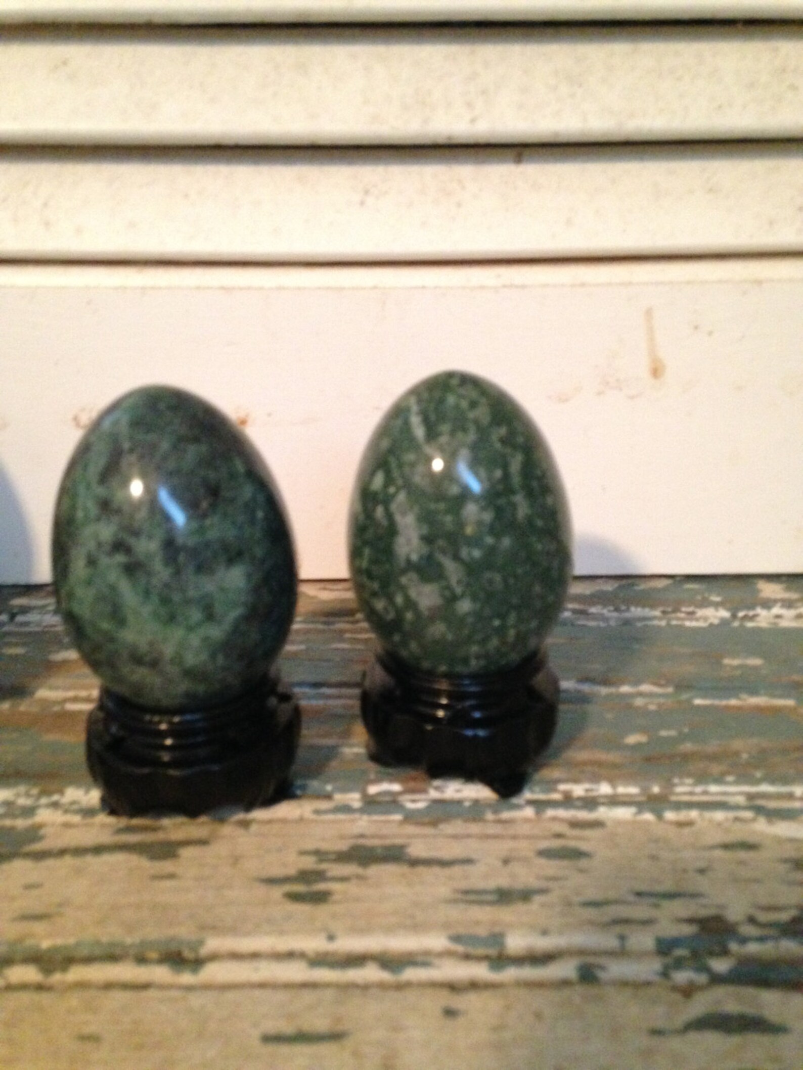Glass Marble Eggs Green Yellow and Pink Agate Eggs With Black Etsy