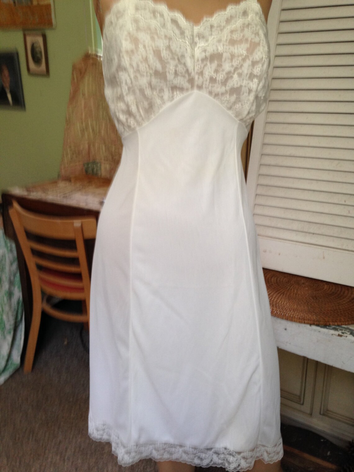 Philmaid White Full length Slip 100 Nylon Size 32 Etsy