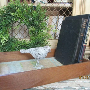 Vintage Wood Desk Tray Hedberg Company, Legal Paper Office Storage Organization Desk Decor Dovetail Shadow Box