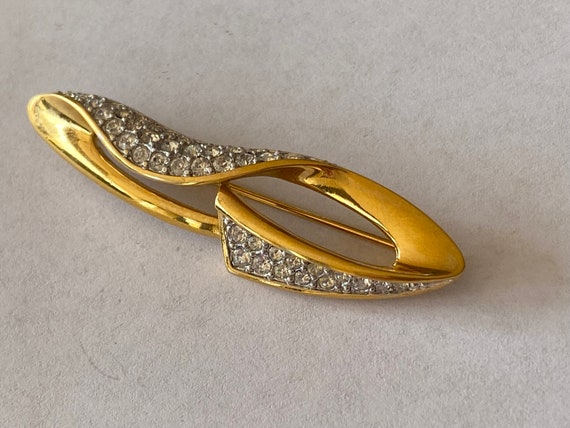 Designer Givenchy 1978 Paris Brooch Pin Pave Set … - image 7