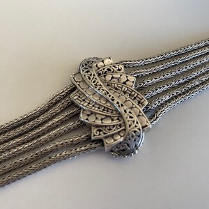 Gorgeous Designer Sarda Sterling Silver 925 Multi Chain Bracelet Signed ...