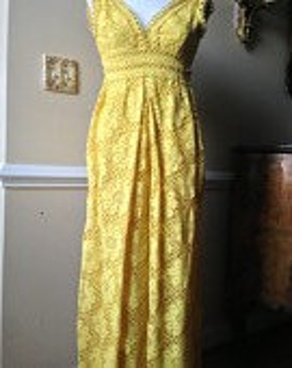 Beautiful Lillie Rubin Sunshine Yellow Lace Sleev… - image 3