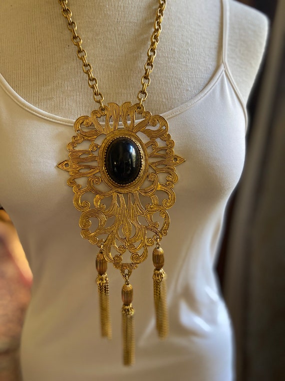 HUGE Designer Pauline Rader Ornate Etruscan Reviv… - image 9